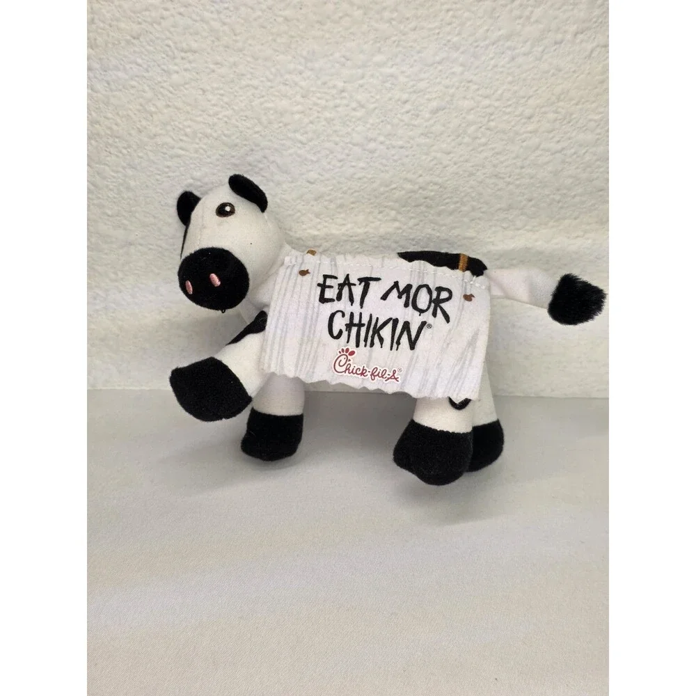 Chick-fil-A Cow Plush Stuffed Animal With Eat More Chicken Sign 2017
